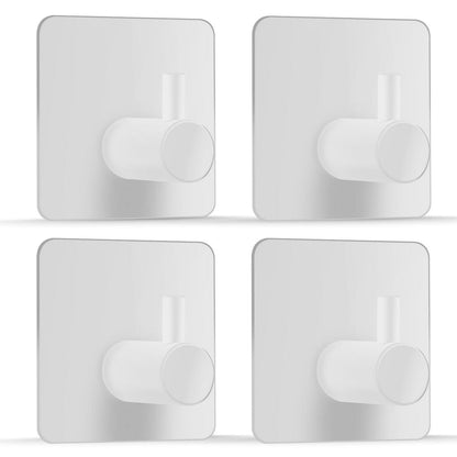 Edelstahl Handtuchhaken 4er Set – Selbstklebend & Bohrlos