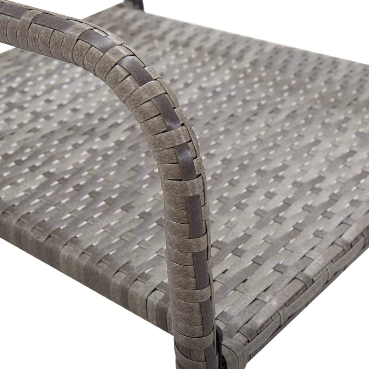 Garten Essgruppe 5-TLG. Poly Rattan Set Grau, Tisch Stuhl Gartengarnitur