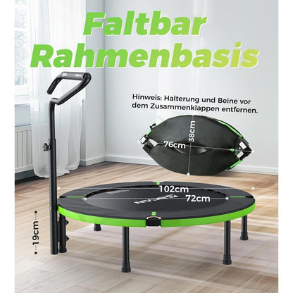 Fitness Trampolin 102 cm – Faltbar & Verstellbar