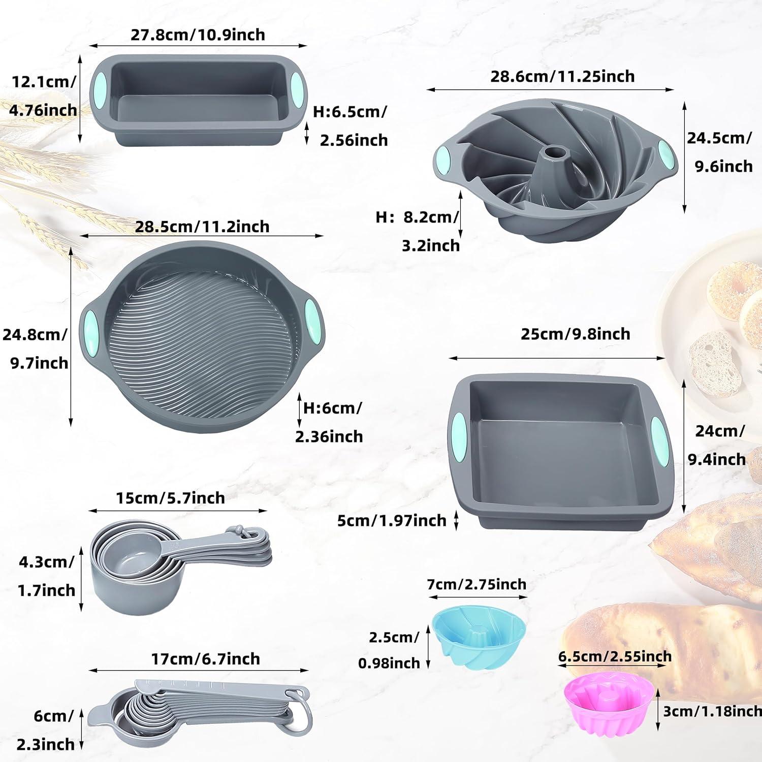 45-teiliges Silikon Bakeware Set, BPA-freies