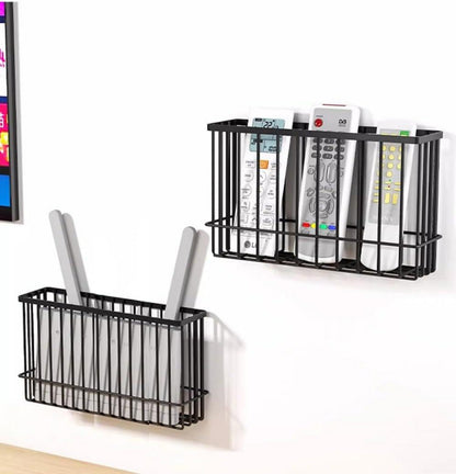 Wandmontierte Küchen Organizer Schwarz 2 Stückiensatz