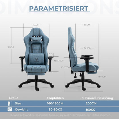 Ergonomischer Gaming Stuhl mit Massagefunktion und