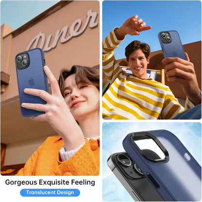 Schutzhülle iPhone 13 14 [Matt] Anti-Fingerabdruck Blau