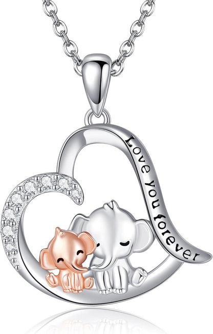 Elefant Halskette 925 Sterling Silber Anhänger Schmuck für Frauen