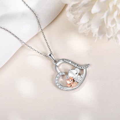 Elefant Halskette 925 Sterling Silber Anhänger Schmuck für Frauen