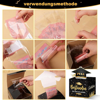 Abschluss Geldgeschenk Box Bachelor Master 2024 - Originell