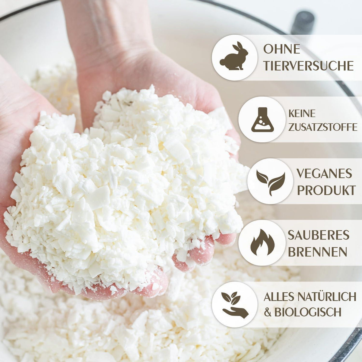 Sojawachs Flocken 10KG – Natürliches Wachs für Kerzen