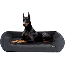 Hundebett mit erhöhtem Rand, abnehmbar & waschbar, Dunkelgrau