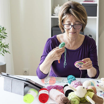 Coopay Häkelgarn Set 12 Farben 25g Wolle Strickgarn Amigurumi Handarbeit