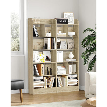 Bücherregal 6 Fächer Eichenbeige – Standregal für Wohnzimmer