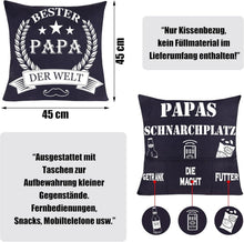 Bester Papa der Welt Kissenbezug 45x45 cm Vatertagsgeschenk