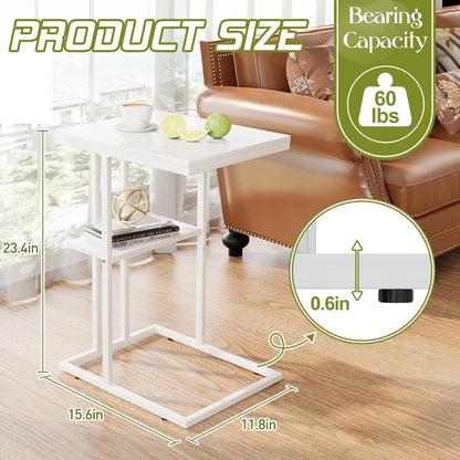 Beistelltisch C Form Sofa Couchtisch Holzigkeit
