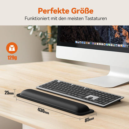 Handballenauflage Tastatur Ergonomisches Memory-Schaum 43 x 8,5 cm