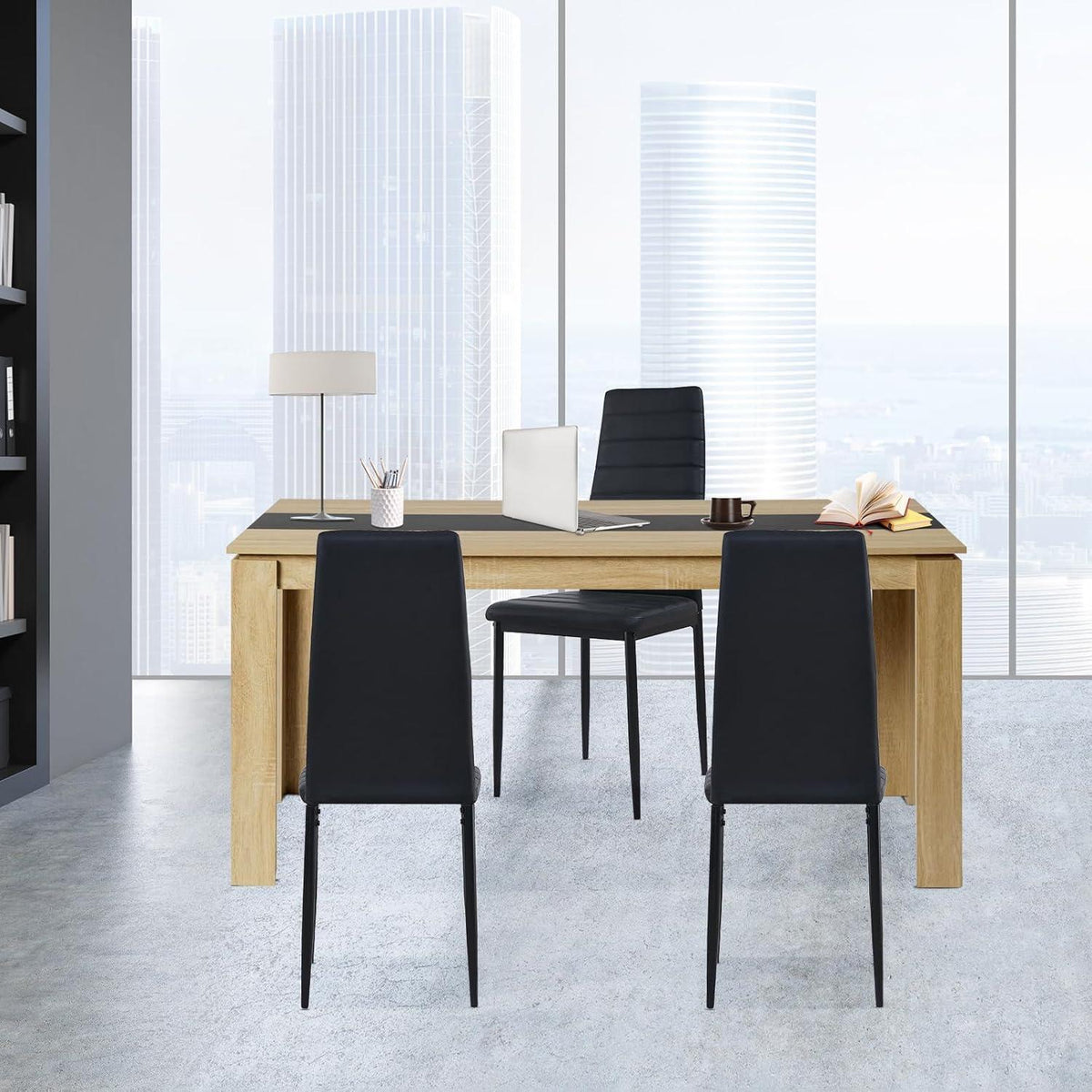 Esstisch Eiche Schwarz 160x80cm – Küchentisch Holz