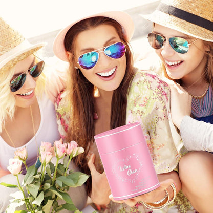 Renteneintrittsgeschenk 2024 Weingläser ohne Stiel 480ml Rosa