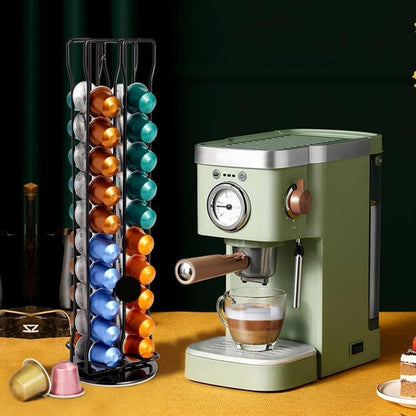 Nespresso Tassimo Dolce Gusto Kapselständer Schwarz 40, 360° Drehbar