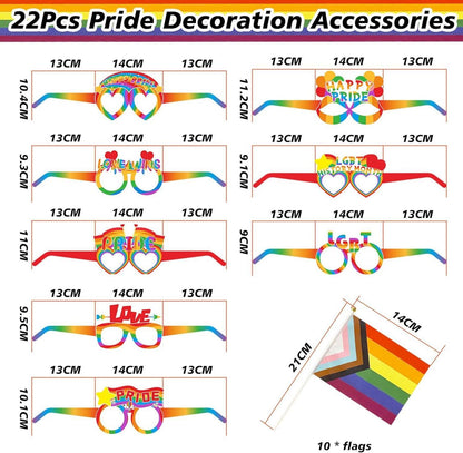 Rainbow Pride Flag Set LGBTQ Parade Party Decorations