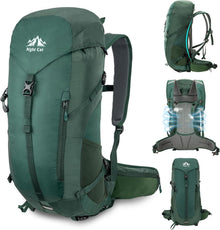 Wanderrucksack 50L Night Cat: Leichtgewicht Atmungsaktiv für Camping