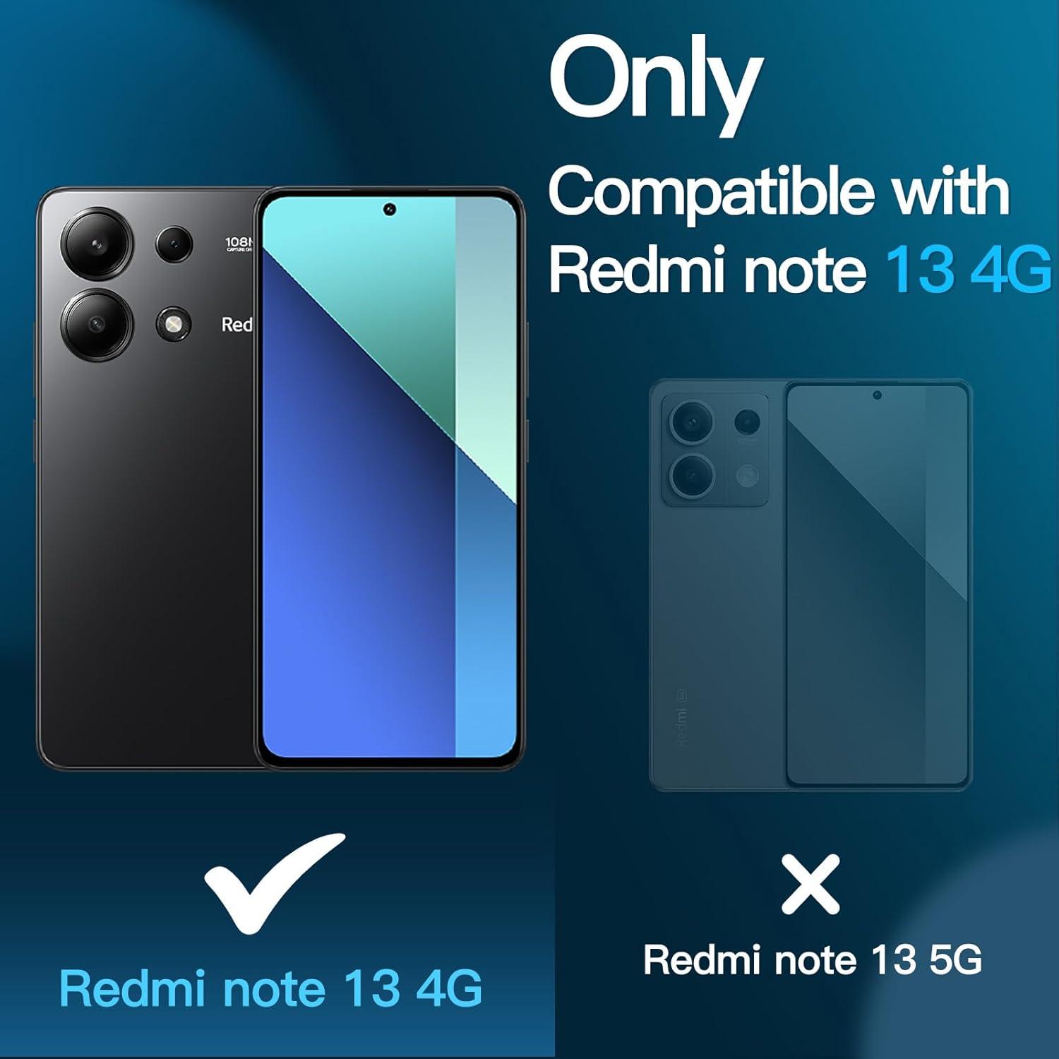 JETech Xiaomi Redmi Note 13 4G Schutzfolie 9H Glas 3 Stück