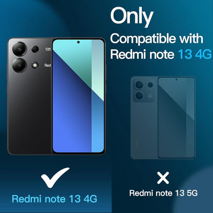 JETech Xiaomi Redmi Note 13 4G Schutzfolie 9H Glas 3 Stück