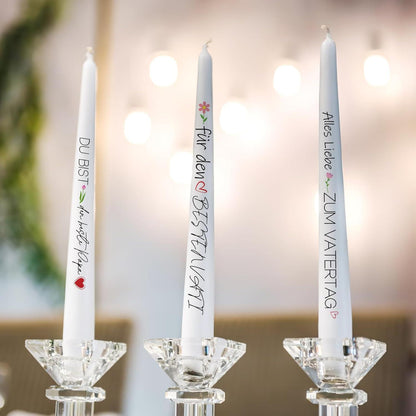 Kerzentattoo Vatertag 4er Set A5 Tattoofolie Bester Papa Dad Geschenk