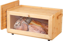 Bambus Brotkasten mit Schneidebrett und Messerhalter