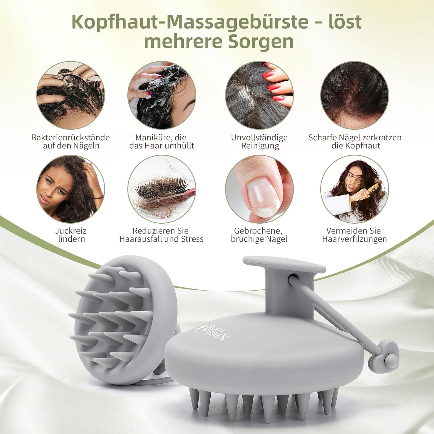 Kopfhaut Massagebürste Silikon Shampoo Bürste peeling Haarwachstum
