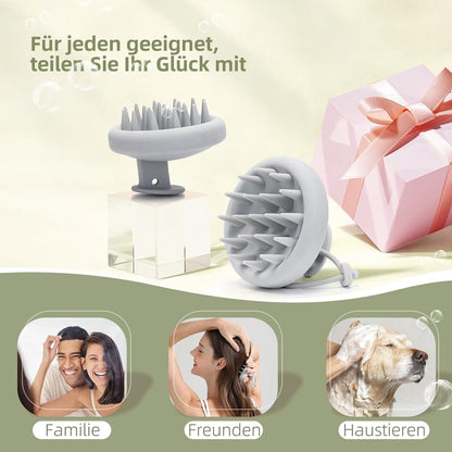 Kopfhaut Massagebürste Silikon Bürste für Haarwachstum Peeling