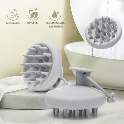 Kopfhaut Massagebürste Silikon Shampoo Bürste scalp massager zur Haarstimulierung