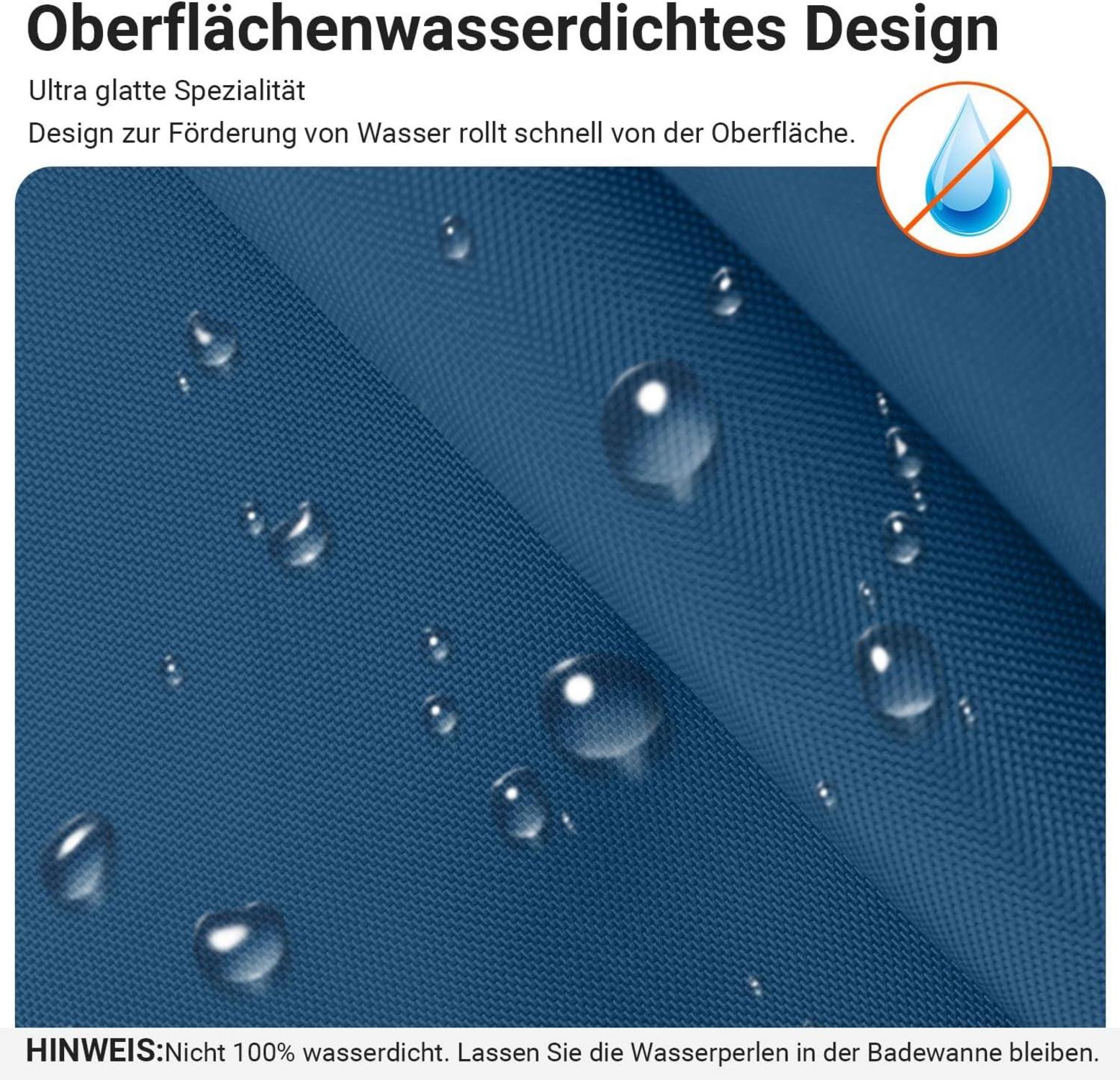Duschvorhang Dunkelblau 260x200cm Wasserabweisend Polyester