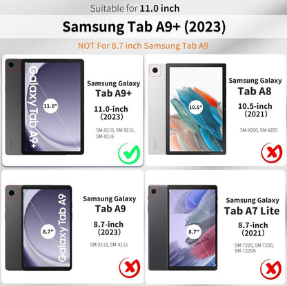 Samsung Galaxy Tab A9+ Plus 11 Zoll 2023 Hülle Grau PU Leder