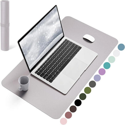Großes Office Mousepad mit Leder, Rutschfeste Unterlage 60x35cm