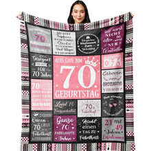 Yesbird 70. Geburtstag Frauen Deko Geschenke Decke 150x130CM