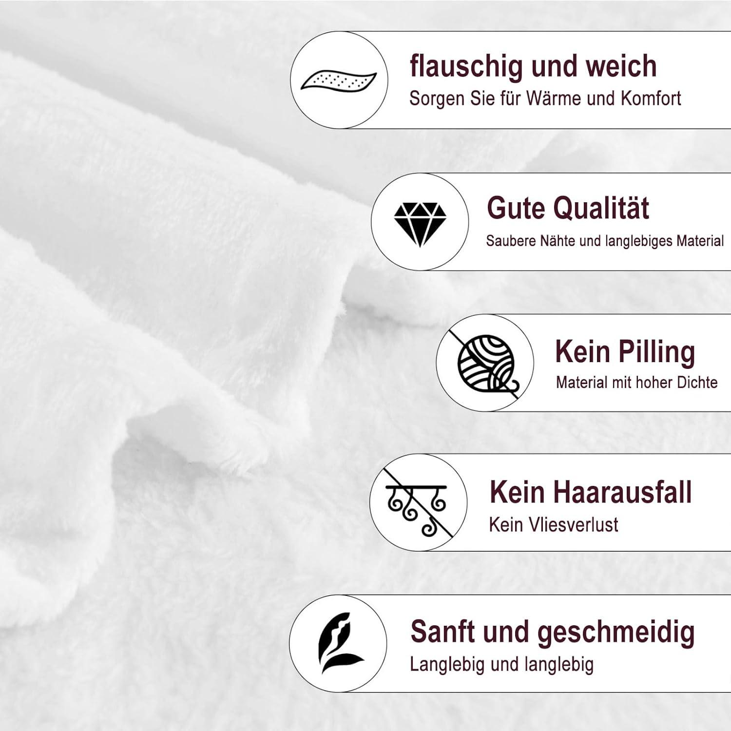 Flanelldecke 150x130CM Geschenk 70. Geburtstag Frau