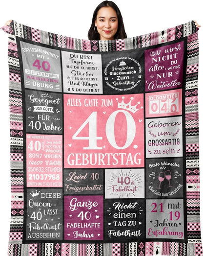 Flanelldecke 150x130CM Geburtstag Deko Frauen Geschenk