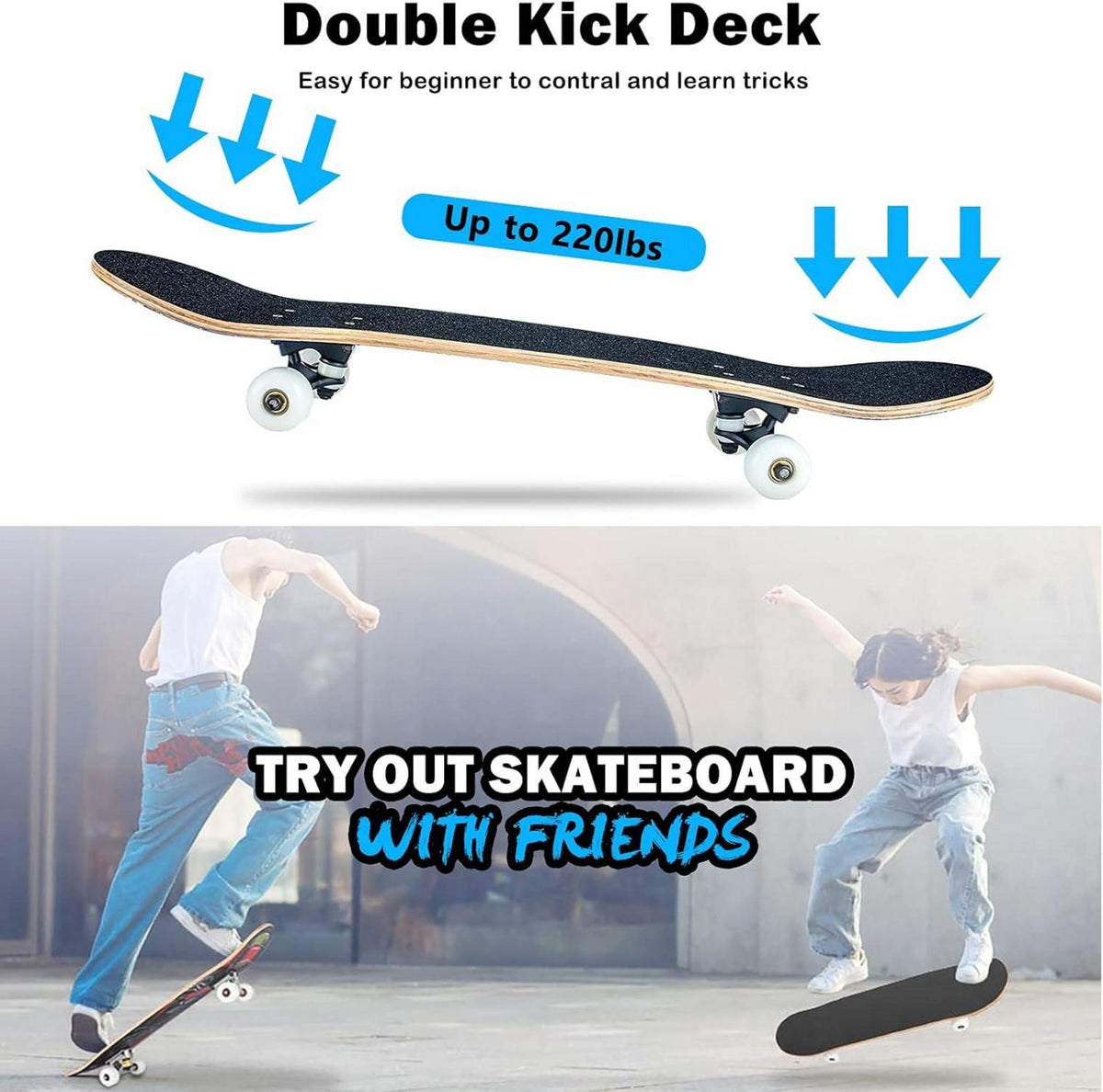 31x8 Zoll Skateboard ABEC-11 Kugellager Ahornholz Purple