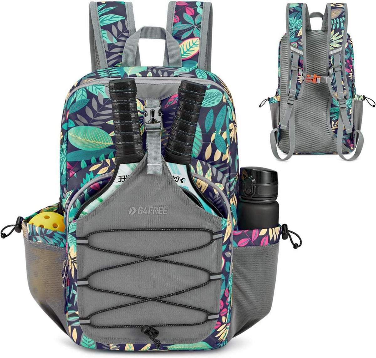 Pickleball-Rucksack Damen Herren 2-4 Paddel Sport Blau
