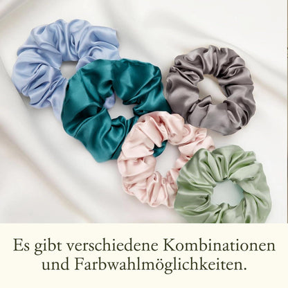 LILYSILK 100% Seide Haarringe Damen Pferdeschwanzhalter 2er-Pack