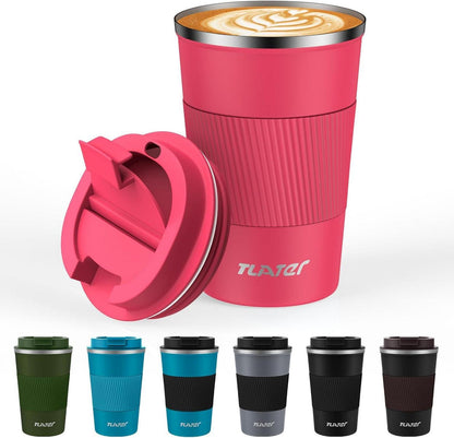 Isolierter Edelstahl Kaffeebecher to go - Geschenk mit 380ml Kapazität