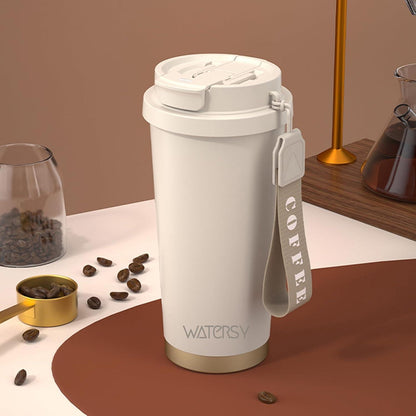 Kaffeebecher to go 530ml Flip Straw Thermobecher Edelsthal mit
