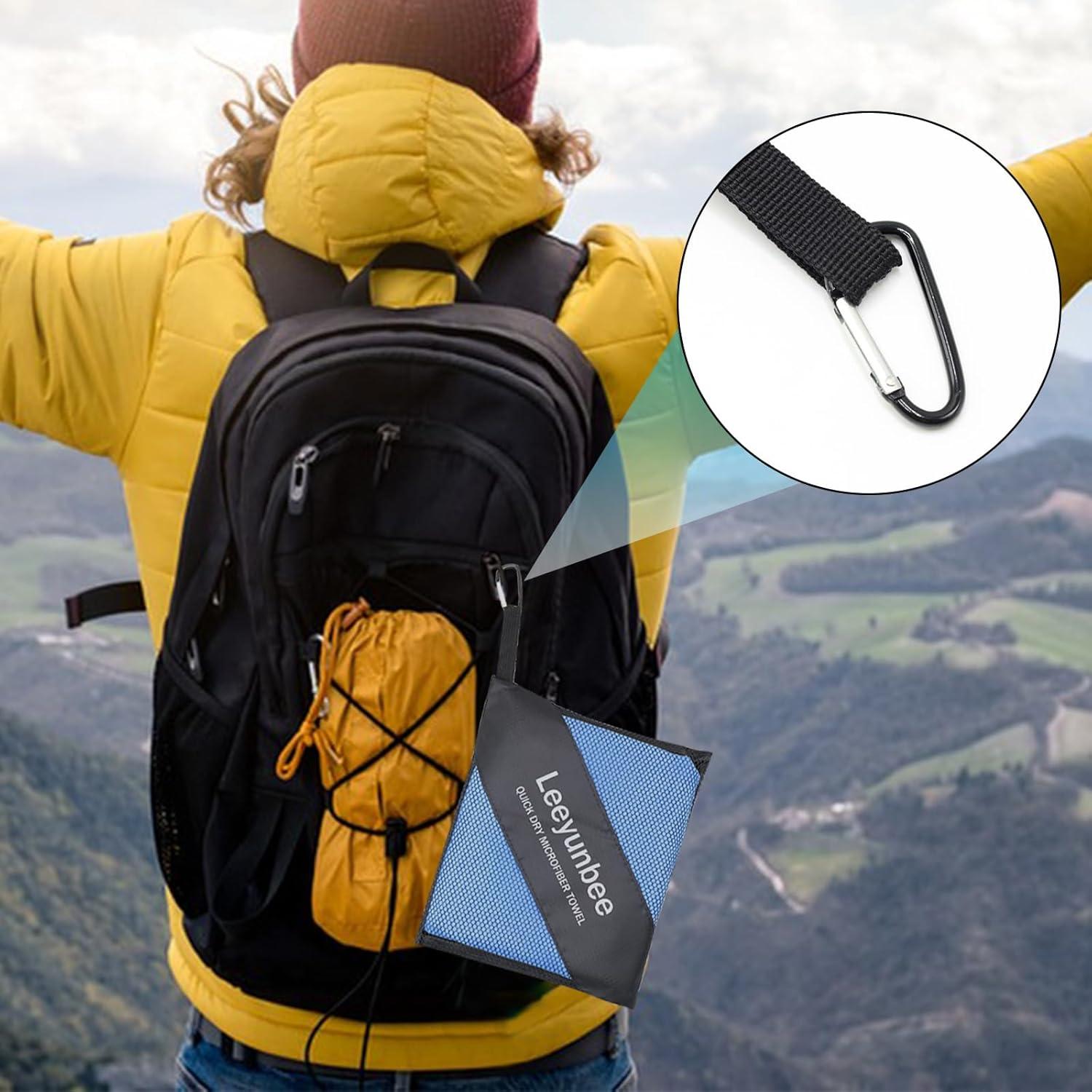 Mikrofaser Handtuch Set Badetuch Groß Klein Schnelltrocknend Blau