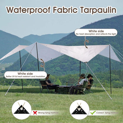 Abdeckplane 4x6m wasserdicht, 180g/m² PE Schutzplane mit Ösen