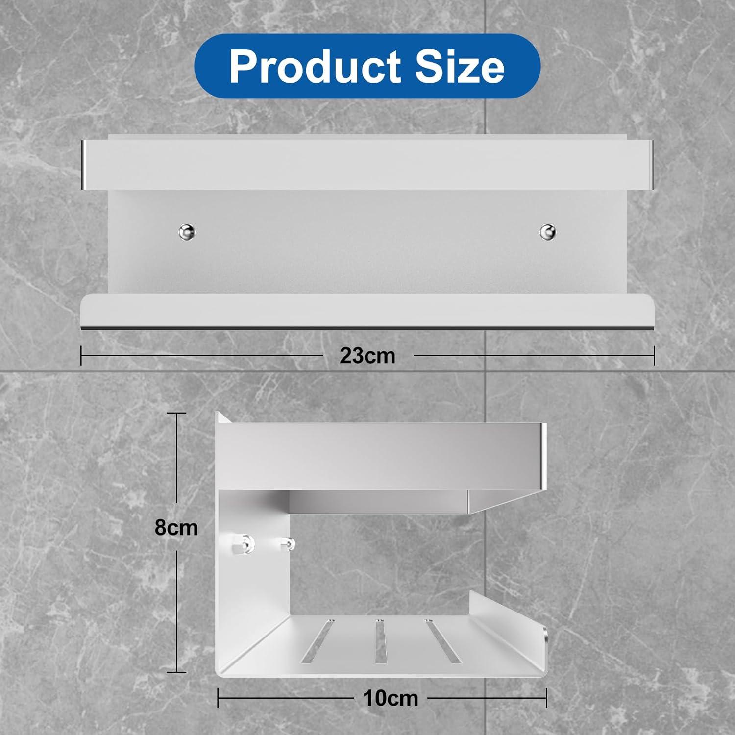Duschablage Edelstahl SUS304 organizer 2 Stück Halterung Dusche Silber