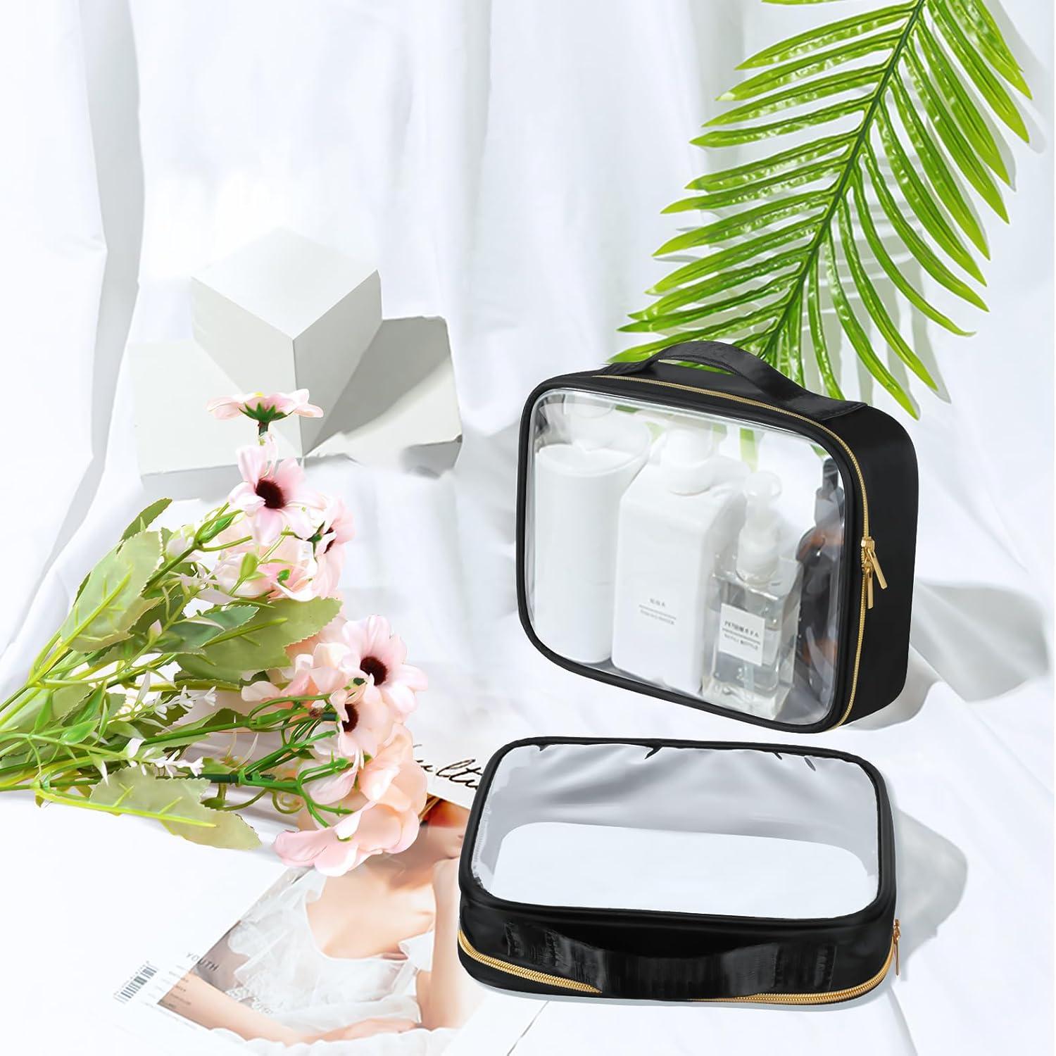 Aucuu Transparente Kulturtasche, PVC, TSA-zertifiziert, wasserdicht - für Männer und Frauen
