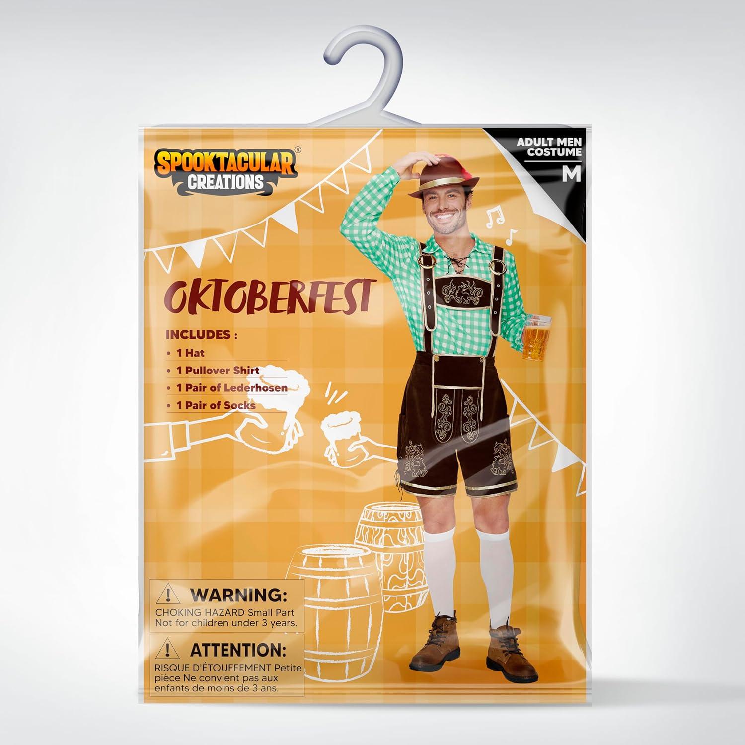 Bayerisches Oktoberfest Herrenkostümset Grün Blau Rot für