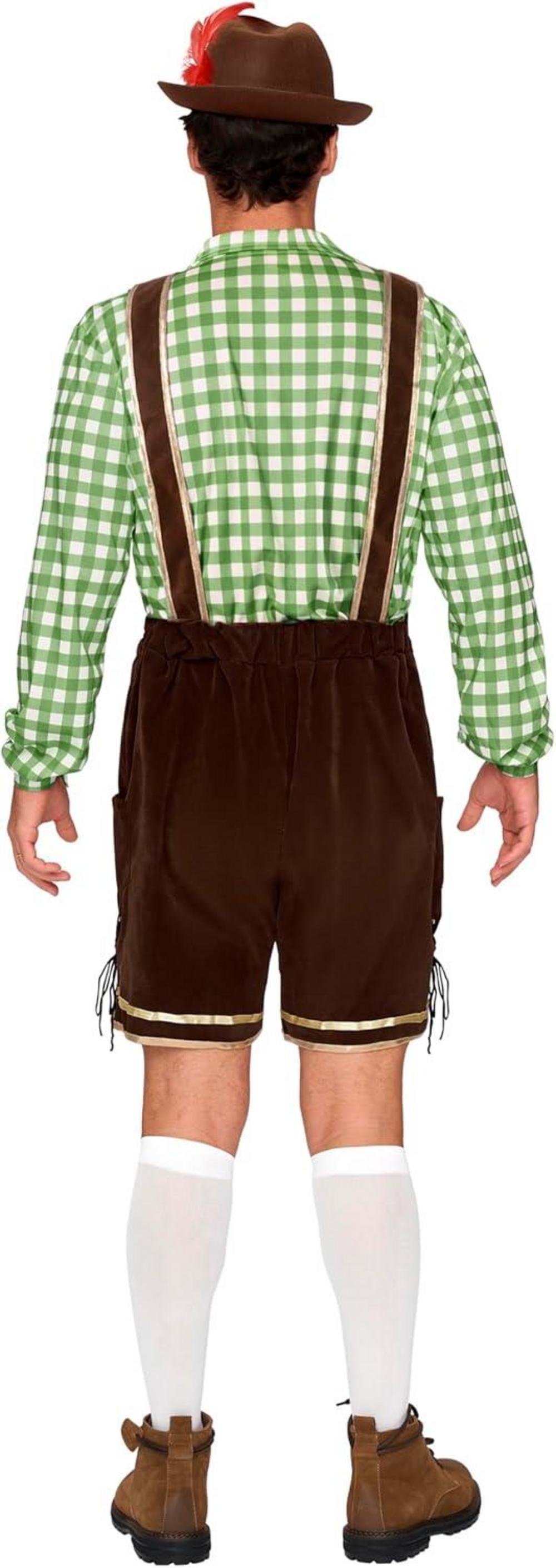 Oktoberfest Herren Kostümset Grün Blau Rot kariert Halloween Bierfest