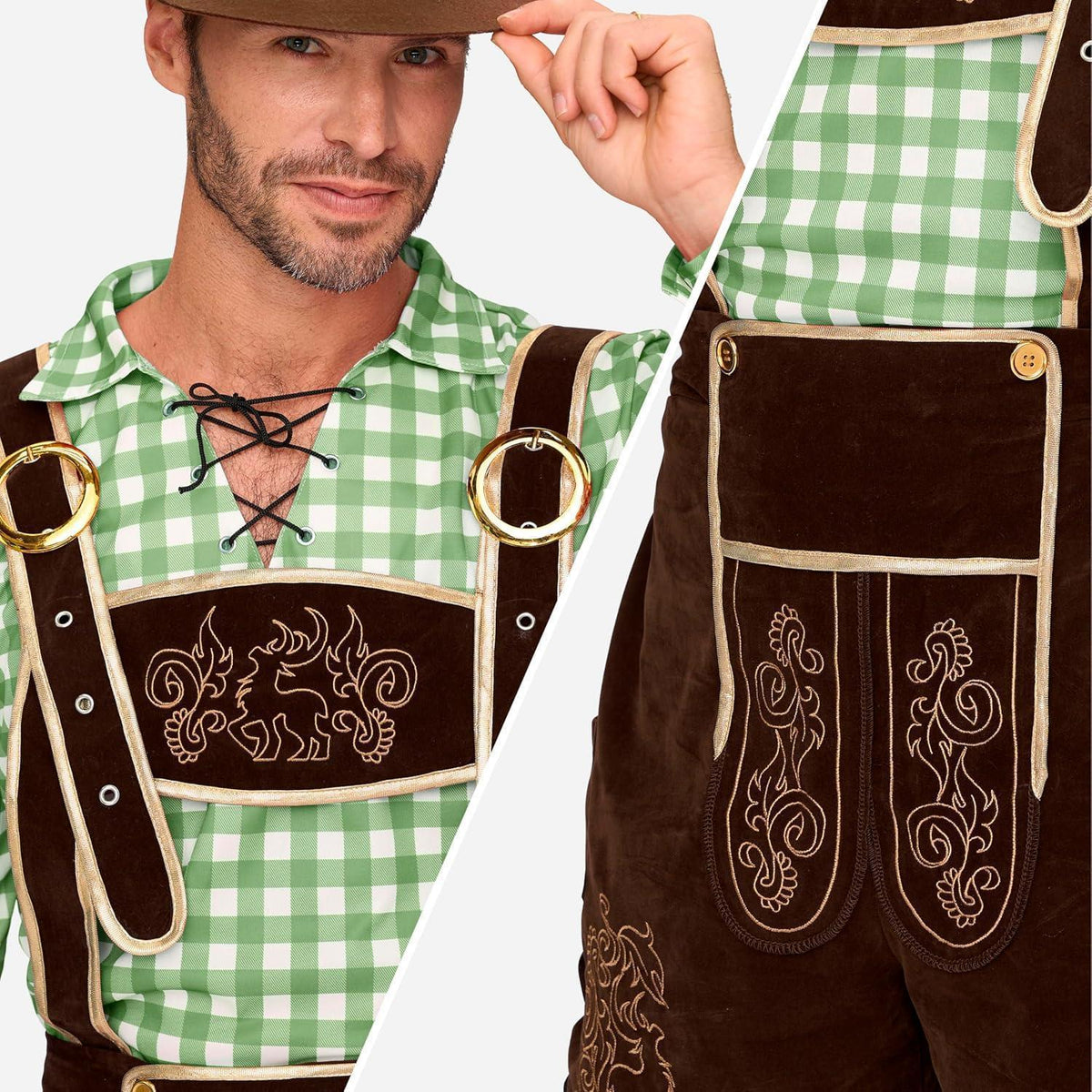 Oktoberfest Herren Kostüm Set - Bayerische Tracht Deluxe