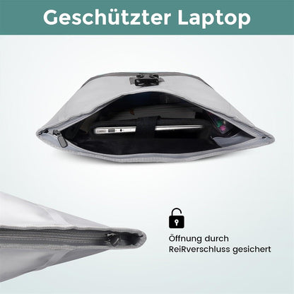 Fahrradtasche 100% Wasserdicht mit Laptopfach - 2-in-1 Rucksack 28L