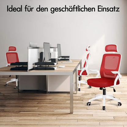 Ergonomischer ALFORDSON Bürostuhl mit Kopfstütze, Lordosenstütze, Drehfunktion