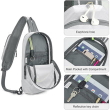 Schultertasche RFID-blockierend, Crossbody Rucksack, Weiß